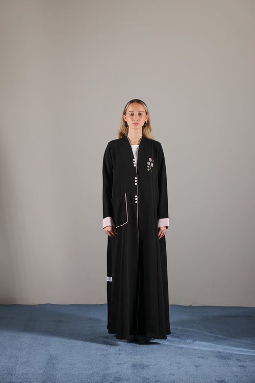 Blush petal Abaya