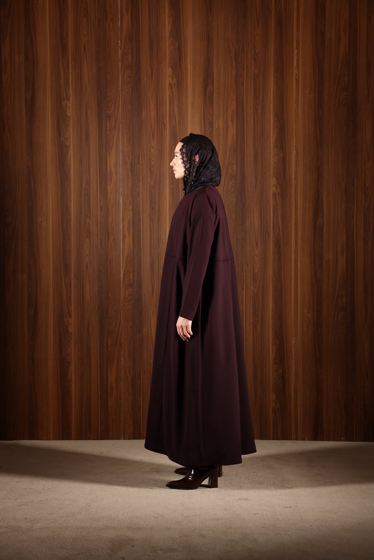Burgundy Abaya
