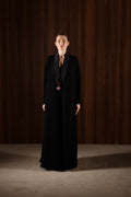 Maroon buttons Abaya