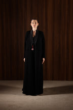 Maroon buttons Abaya