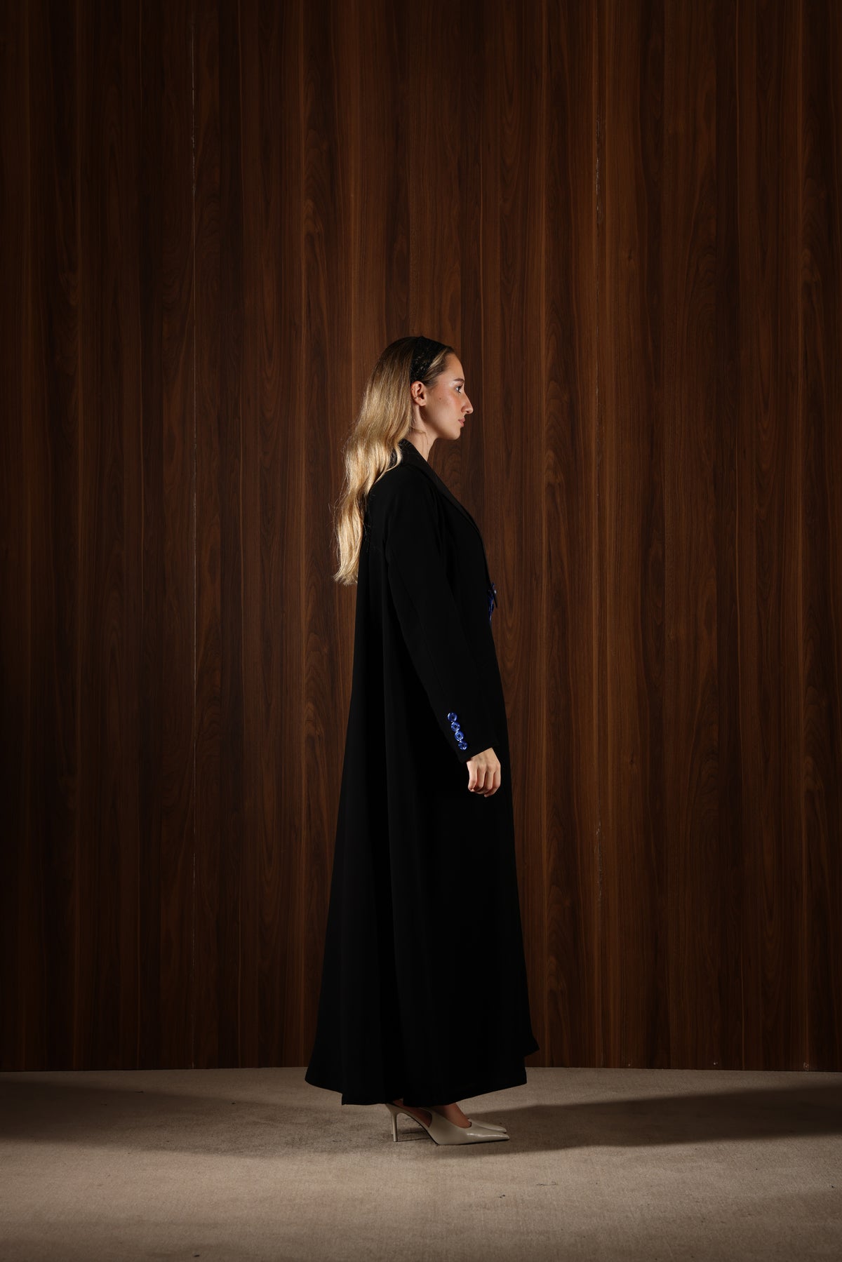 Blue rose Abaya