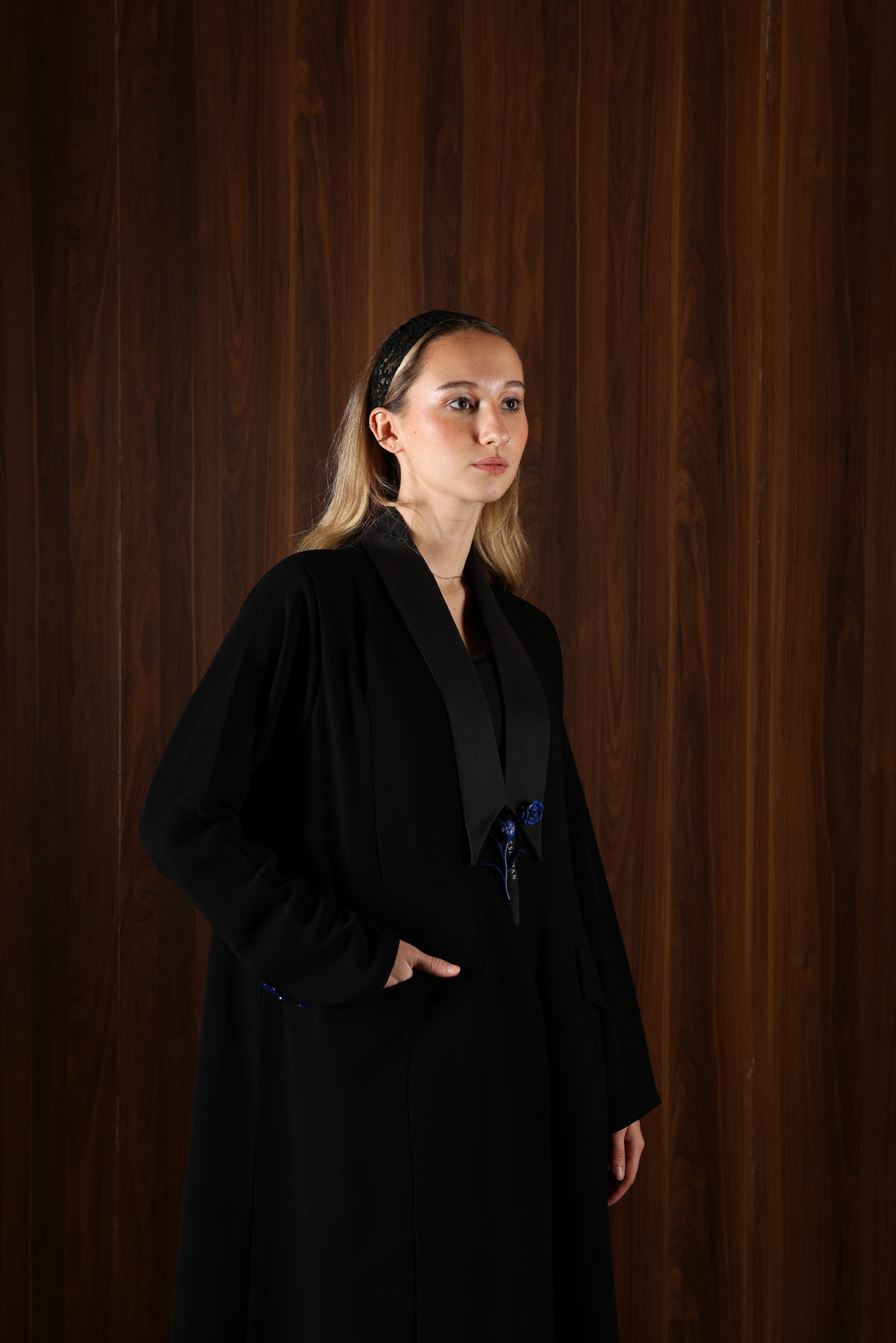 Blue rose Abaya