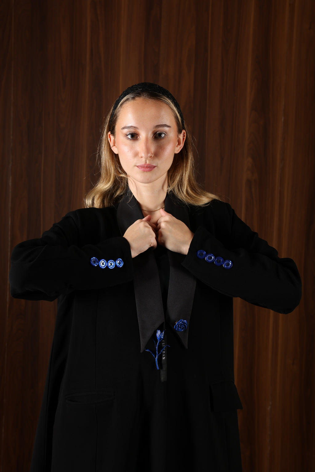 Blue rose Abaya