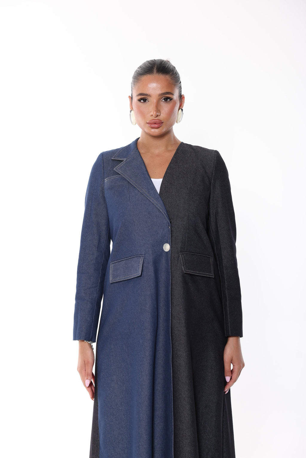 Two-Tone Denim Blazer