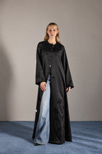Satin Blossom Abaya