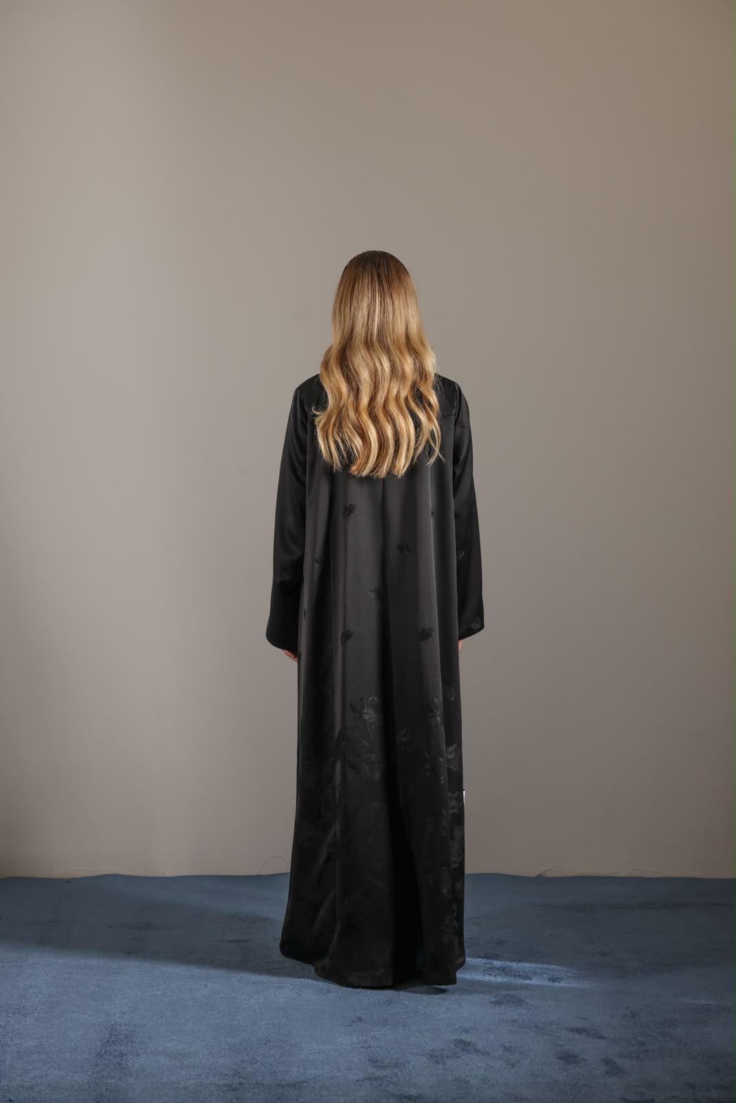 Satin Blossom Abaya