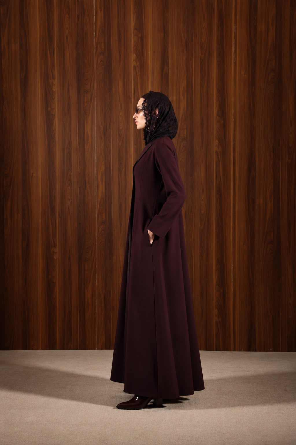 Burgundy Abaya
