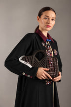 Burgundy Bloom Abaya
