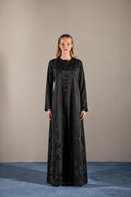 Satin Blossom Abaya